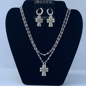 Jewelry- necklace and earring FAITH